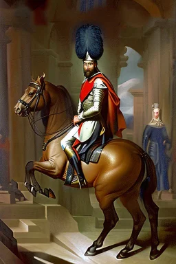 painting of a powerful french king in the 1600s