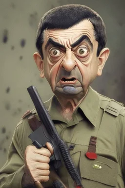 mr bean as rambo