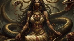 They were born a mortal but became a deity when they were chosen by the goddess of snakes.