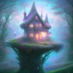 house of fairies like a dream within a dream within a dream pastel colors