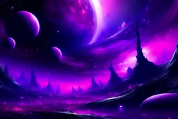 cosmic purple fantasy like athmosphere