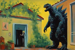 godzilla and 1960 psycho house movie, henry luyten and auguste oleffe impressionism paintings