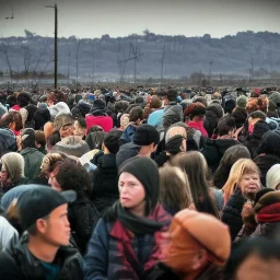 People waiting for the end of the world