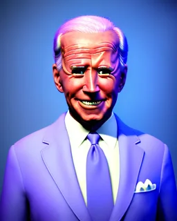 Waist up Portrait, joe Biden as muppet Sesame Street, Blue suit retro style, photo studio, unreal engine 5, concept art, art station, god lights, ray tracing, RTX, lumen lighting, ultra detail, volumetric lighting, 3d.