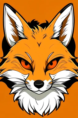 Anime orange fox head ice dry