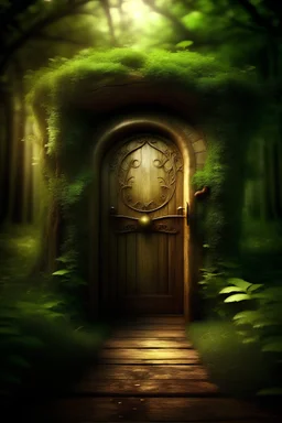 Magic door in nature