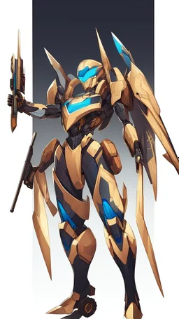 a beautiful robot gold.