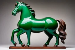 a dream of a horse, edmonia lewis, john pawson, zigzag tribal vibe, truncated snout under visor, by Alexander Archipenko, equestria, zoomorphic, rusty iron and/or green glass surfaces, excellent transparency, by Ursula Wood, delftware