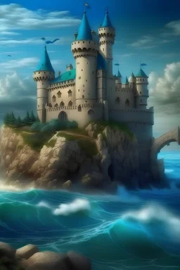 Imagine with me a sea next to a castle from the Arab heritage, and a picture