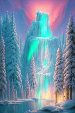  pink and gold crystalline background，crystal waterfall, perspective, northern Lights, full of details, smooth, bright sunshine，soft light atmosphere, light effect，vaporwave colorful, concept art, smooth, extremely sharp detail, finely tuned detail, ultra high definition, 8 k, unreal engine 5, ultra sharp focus