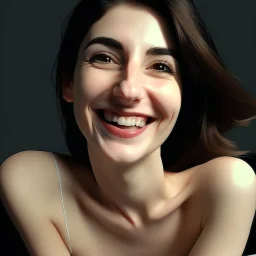 model has abnormallly large smile