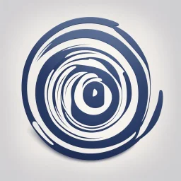 The logo is a simple and elegant symbol representing a clothing retail website. It consists of a smooth, coiled cylindrical shape, giving it a dynamic and lively appearance. The primary color of the logo is dark blue, symbolizing professionalism and trust. The logo is set against a white background, representing purity and simplicity. The cylindrical symbol can be inspired by the coiled shape of fabric or a brand tag, directly relating to the field of clothing sales. This simple and elegant lo