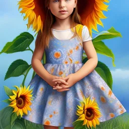 girl sunflower dress