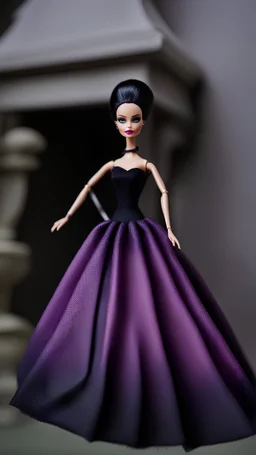outfit ideas for Barbie doll. Haloween spider ombre Dress Addams Wednesday.