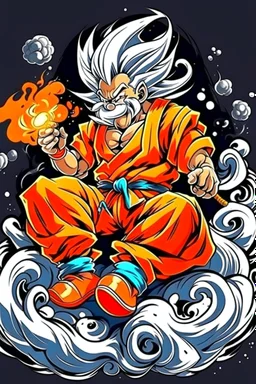 Dragon ball, smok lava in anime styl