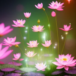 one big crystal subtle lotus in a galactic ambiance with a beautiful fairy, transparent petals, delicate colors, finely tuned detail, ultra high definition, 8 k, unreal engine 5, ultra sharp focus