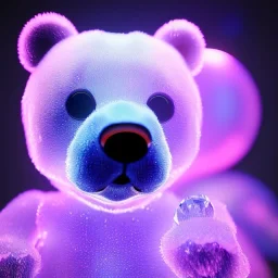 transparent multicolor crystal bear