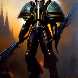 portrait 'Adept-Starcraft' ancient metal armor ,painting by gaston bussiere, greg rutkowski, yoji shinkawa, yoshitaka amano, tsutomu nihei, donato giancola, tim hildebrandt, oil on canvas, cinematic composition, extreme detail,fit full head inside picture,16k