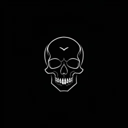 minimalistic skull logo