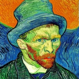 Portrait von roboter von van gogh