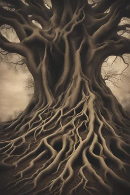 Mystical Wise Tree ,long roots