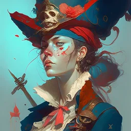 dream portrait of female pirate by james jean