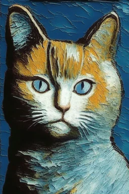 Portrait of a cat by Van Gogh