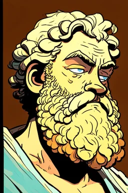 sophocles portrait in comics style