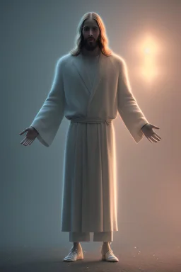 jesus as a ghost, volumetric fog, 4k, trending art, depth of field, radiosity