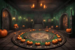 Многоуровневое подземелье. Главный зал оформлен как игровое поле с огромной рулеткой на полу, тыквами с зелёным пламенем и жуткими декорациями, смешивающими атрибутику Хэллоуина и Рождества. Стиль Тима Бертона