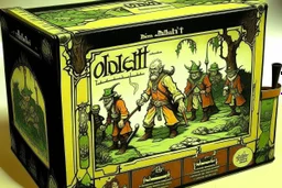 hobbit, dnd cover, 1970, dark fantasy, retro vintage tabletop box.