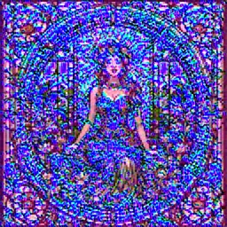 Stained Glass Art Nouveau art style A beautiful as a model asian woodland elf princess who looks like a young Lucy Liu seated on a throne surrounded by poppies and marijuana leaves in a mystical forest, photo-realistic