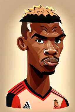 Paul Pogba French footballer .cartoon 2d