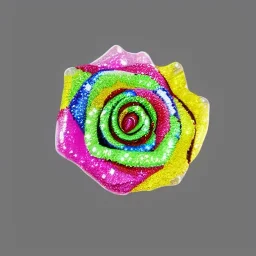 transparent multicolor crystal rose