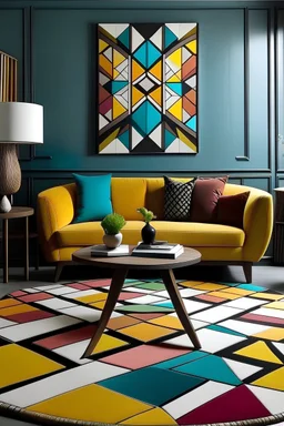 Design visually striking geometric patterns that play with symmetry and color, offering collectors modern and sophisticated pieces for contemporary spaces.