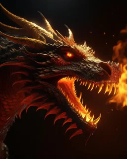 A fire-breathing dragon 8k