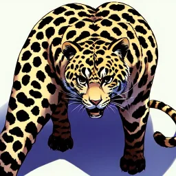 agressive cool leopard