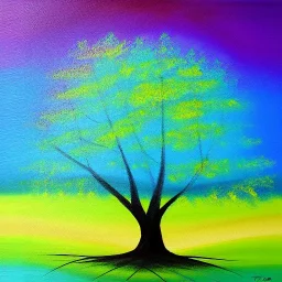 landscape tree painting abstract