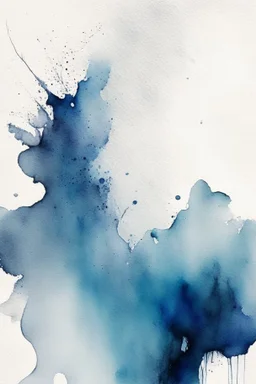 Abstract wet watercolour, grey blue