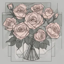 geometric bunch of roses