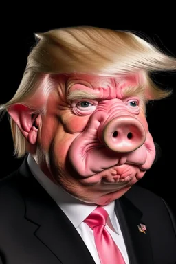 donald trump as a pig