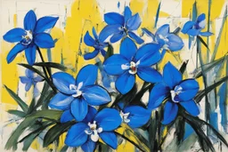 an illustration for the comic "the blue Orchid in the yellow room" by Jean-Paul Riopelle
