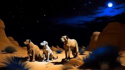 animals in the desert at night Alex Maleev Walter Crane Alberto Breccia Modigliani