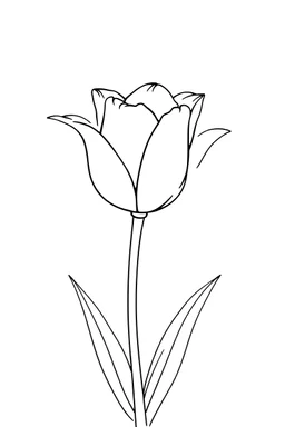 outline art for tulipan for coloring pages ,white background,sketch style, full body, only use outline, clean line art, white background, no shadows and clear and well outlined,