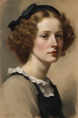 facial Portrait of Hester Lester by Norman Rockwell