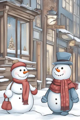 Snowman and Snowwoman