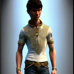 realistic photo of a 23-year-old gentle graceful boyish damsel pixie, short men's hairstyle, short black hair, boyish face, beautiful women's cleavage, women's jeans with gaps with lace mesh and rhinestones, trousers fit wide hips, high heels, very thin waist, big ass, fashionable women's handbags, party for girls