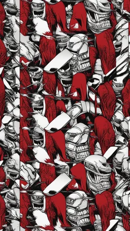 brutal attack on titan red colos pattern for snowboard