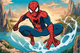 Spiderman in Avatar: The Last Airbender