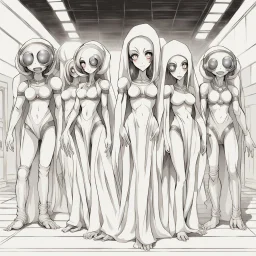 Harem of aliens.